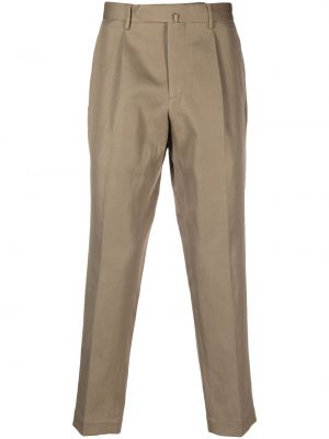 Pantaloni chino plissettati Dell'oglio marrone