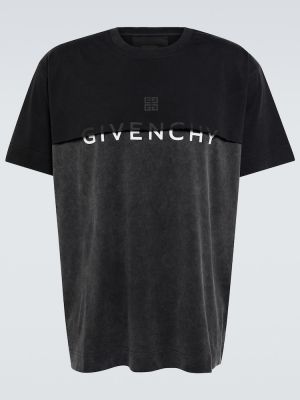 Tricou din bumbac din jerseu Givenchy gri