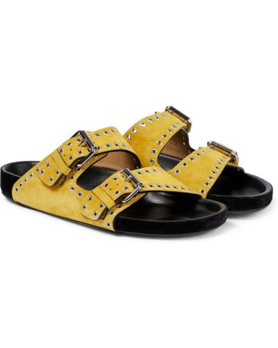 Sandale din piele de căprioară Isabel Marant galben