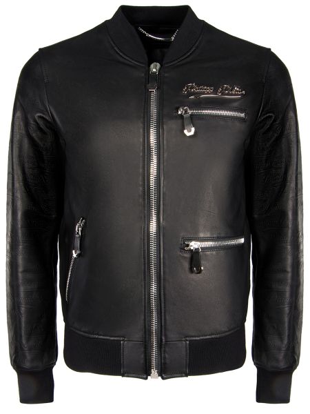 Куртка с надписью Philipp Plein, черная
