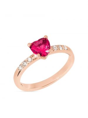 Δαχτυλίδι από ροζ χρυσό με μοτίβο καρδιά Dodo