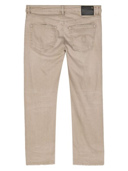 Straight fit džíny s nízkým pasem s oděrkami R13