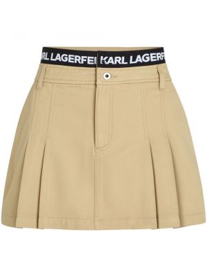 Плисирана дънкова пола бежово Karl Lagerfeld Jeans