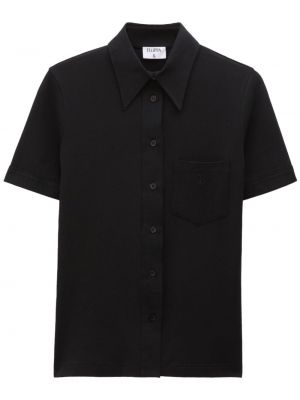 Košulja s vezom od jersey Filippa K crna
