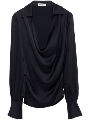 Top din satin Simkhai negru