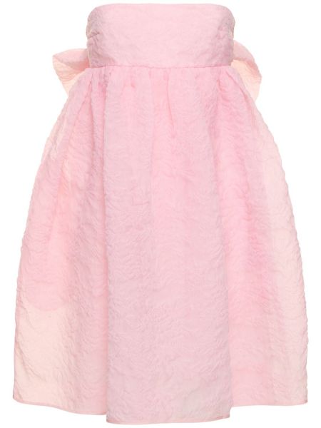 Μini φόρεμα με φιόγκο Cecilie Bahnsen ροζ