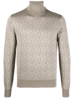 Pull en jacquard Emporio Armani vert