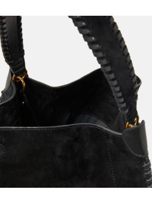 Shopper torbica od brušene kože Isabel Marant crna