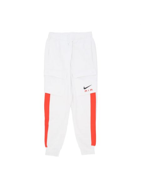 Białe spodnie cargo polarowe Nike