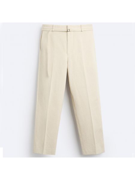 Хлопковые льняные брюки Zara