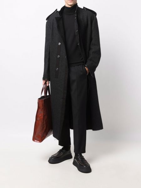 Manteau à épaulettes Yohji Yamamoto noir