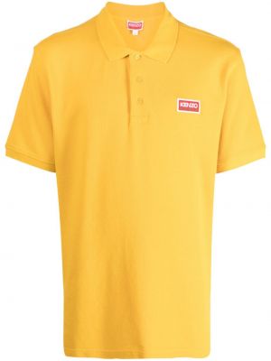 Polo en coton avec applique Kenzo jaune