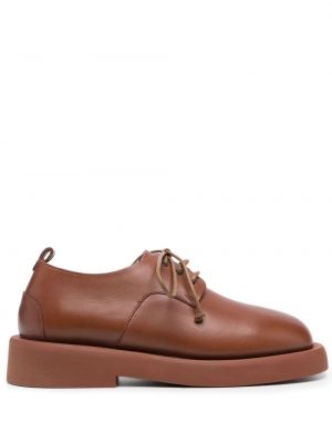 Pantofi oxford cu șireturi din piele din dantelă Marsell maro