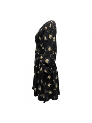Mini vestido de seda Maje negro
