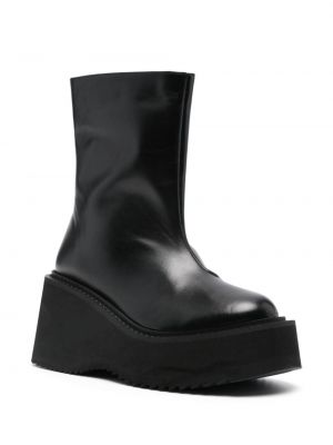 Ankle boots en cuir Nicole Saldaña noir