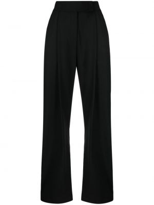 Pantaloni cu croială lejeră plisate Pinko negru