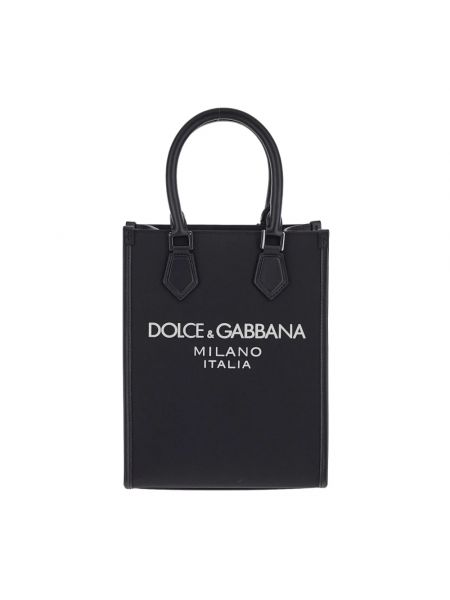 Shopperka skórzana Dolce And Gabbana czarna