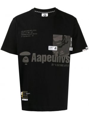 T-shirt med fickor Aape By *a Bathing Ape® svart