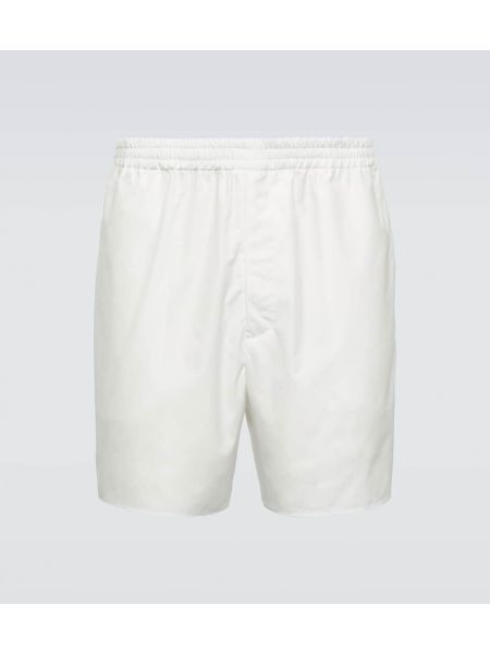 Bombažne kratke hlače Auralee bela
