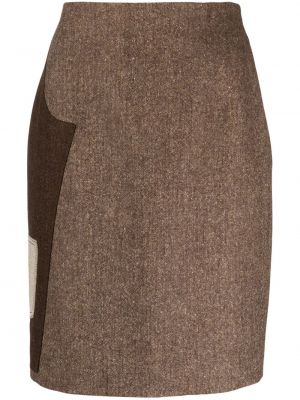 Puzdrová sukňa Moschino hnedá
