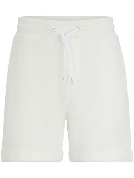 Shorts de sport en coton Boss blanc