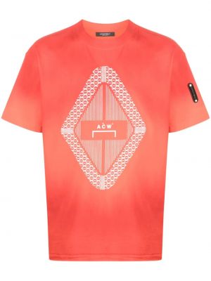 T-shirt mit print mit farbverlauf A-cold-wall* orange