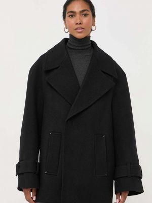 Vlněný kabát Victoria Beckham černý