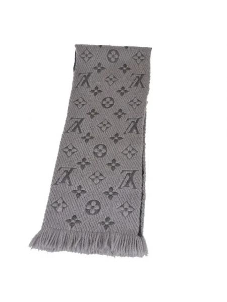 Bufanda de cachemir con estampado de cachemira retro Louis Vuitton Vintage gris