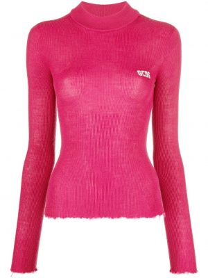 Sweter z nadrukiem Gcds różowy