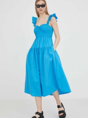 Sukienka midi Abercrombie & Fitch niebieska