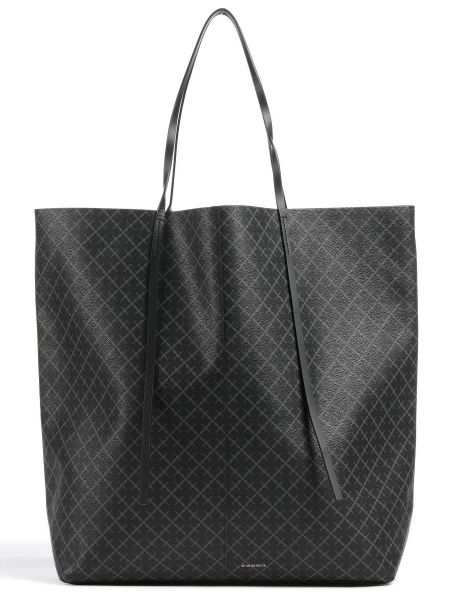 Кожаная сумка шоппер из искусственной кожи By Malene Birger черная
