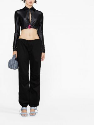 Jeanshemd mit schnalle Versace Jeans Couture schwarz