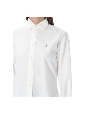 Blusa de algodón Ralph Lauren blanco