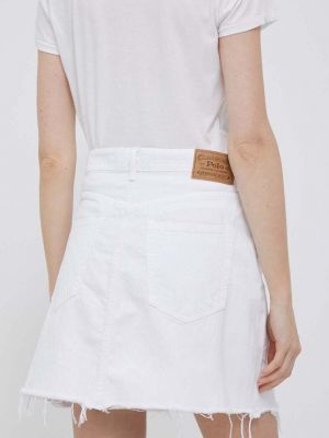 Džínová sukně Polo Ralph Lauren bílé