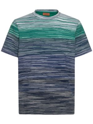 Памучна тениска от джърси Missoni синьо