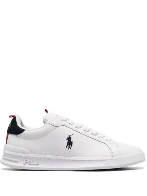 Sneakerși cu șireturi din dantelă Polo Ralph Lauren alb