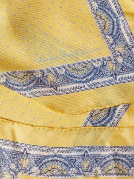 Jedwabna szal z wzorem paisley Lauren Ralph Lauren żółta