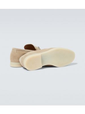Loafers in pelle scamosciata Gucci beige