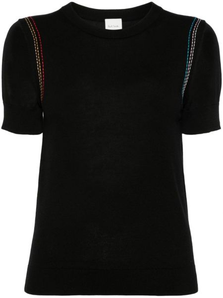 Dzianinowy top Paul Smith czarny