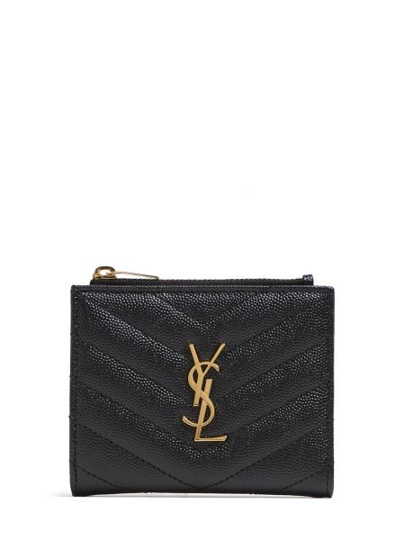 Cartera de cuero Saint Laurent negro