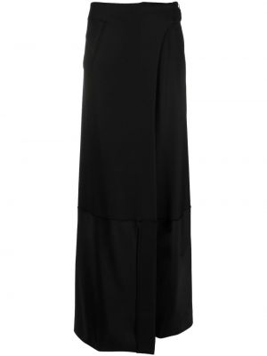 Satynowa długa spódnica Victoria Beckham czarna