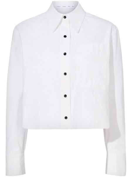 Βαμβακερό πουκάμισο Proenza Schouler White Label λευκό