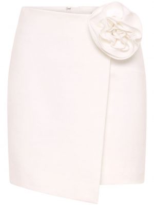 Bílé květinové mini sukně Nicholas