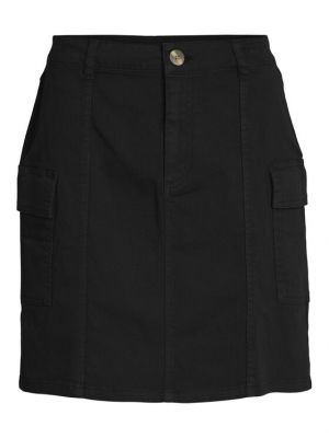 Priliehavá džínsová sukňa Vila čierna