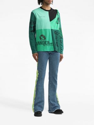 Bluza z nadrukiem z dżerseju Marine Serre zielona