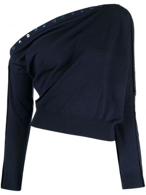Pull en tricot asymétrique Altuzarra bleu