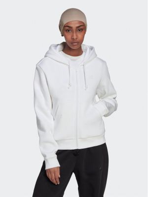 Fleece pulóver Adidas fehér