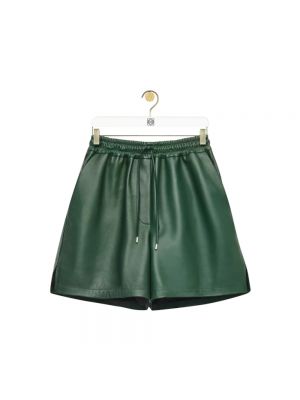 Pantalones cortos de raso Loewe verde