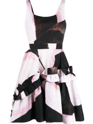 Sukienka koktajlowa z nadrukiem w abstrakcyjne wzory Alexander Mcqueen