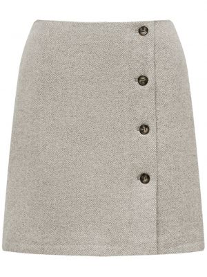 Mini sukně s knoflíky 12 Storeez šedé
